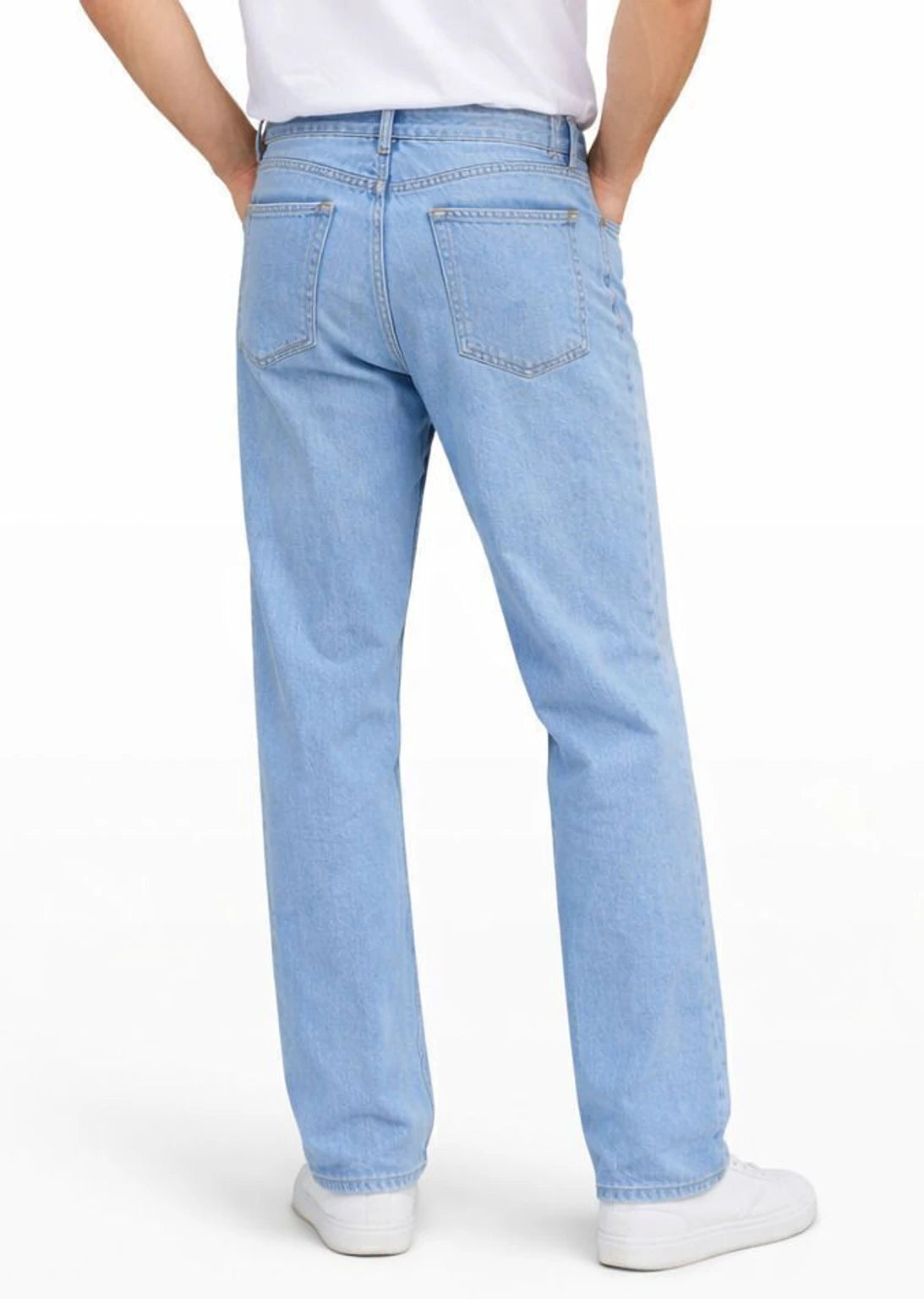 Straight fit blue jeans